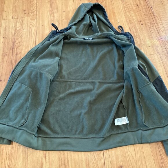 The North Face Climb On Full-Zip Hoodie Green/Black. Fleece Lined. - Picture 4 of 8